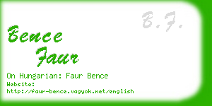 bence faur business card